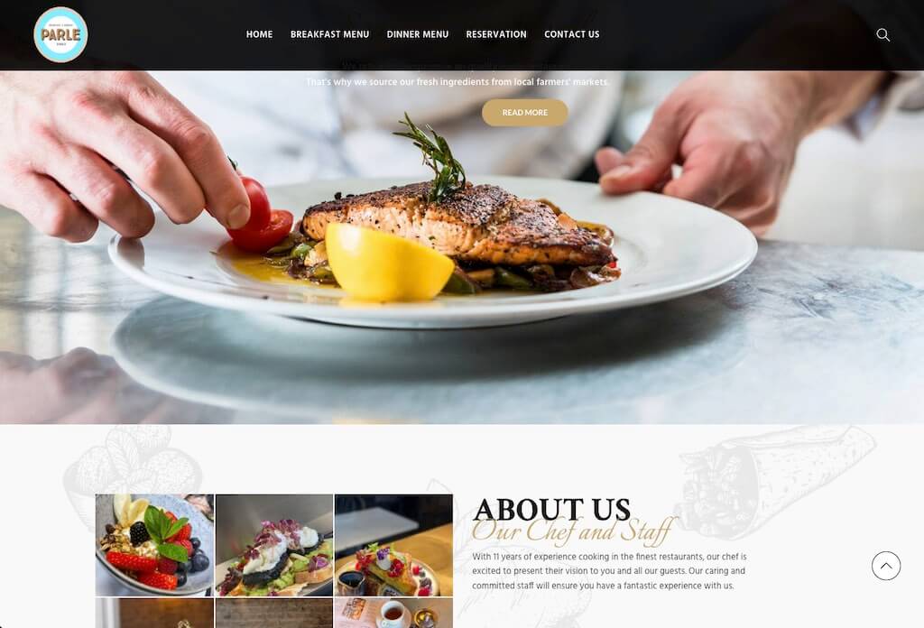 Parle Kitchen Web Site